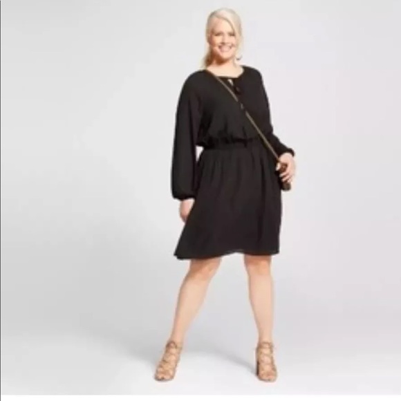 Ava & Viv Dresses & Skirts - Ava & Viv Black Long Sleeve Midi Dress New